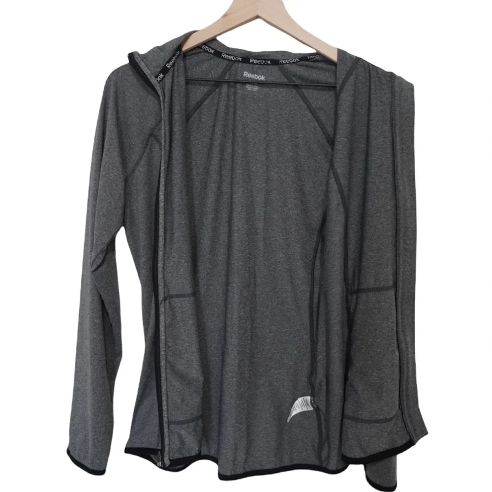 Reebok Gray Full Zip Lightweight Jacket Size‎ M